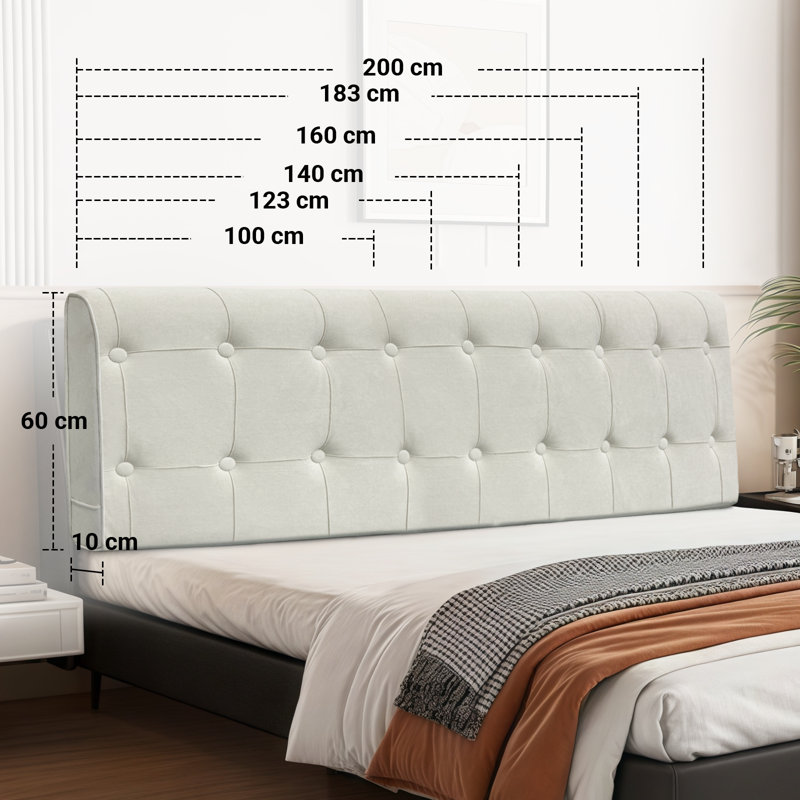 Upholstered Headboard, 60cm H x 100cm W
