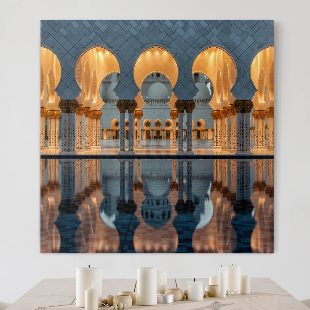 Leinwandbild Reflexionen in der Moschee