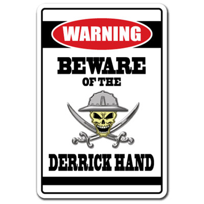 Signe de la main «Almond Beware of The Derrick»