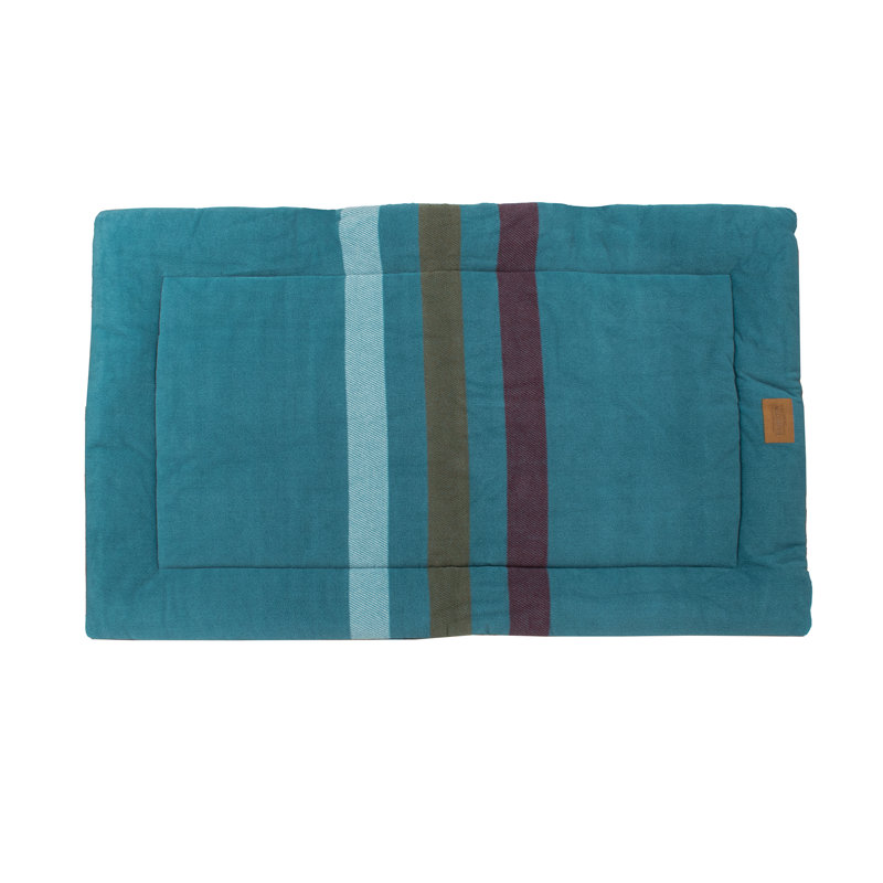 Coussin confortable Pendleton, Cabine rayée schiste, Small (30"w x 23"d x 2"h)