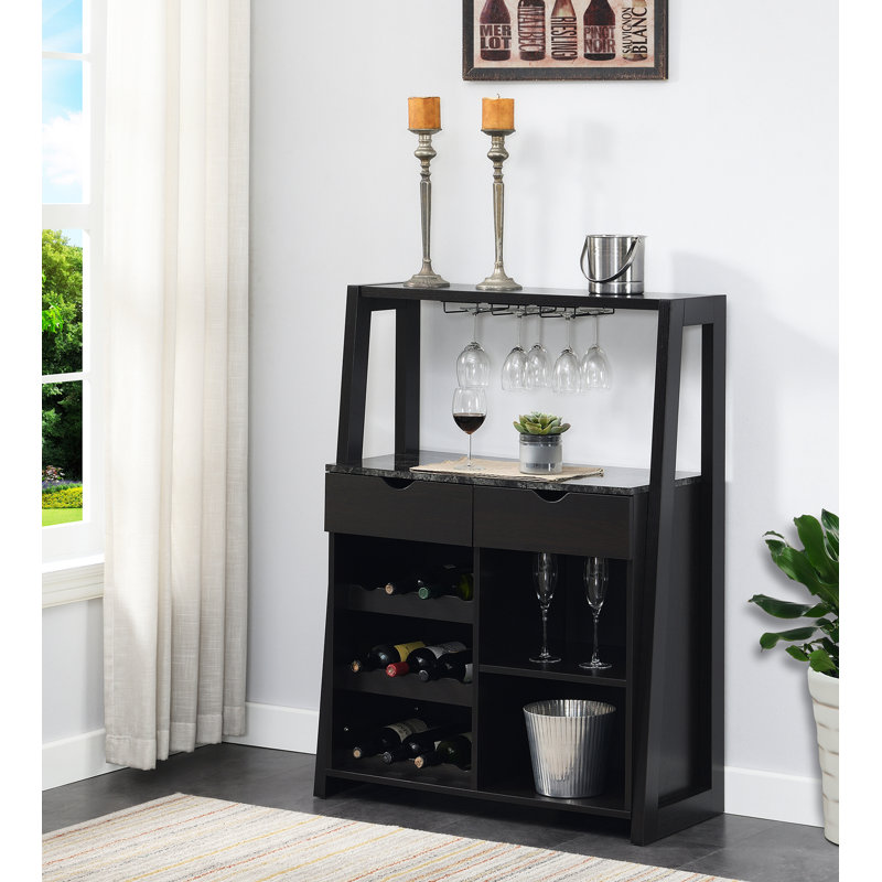 Clyta 2 Drawer Wine Storage Bar