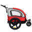 2-en-1 double 2 sièges avec harnais de sécurité à 5 points Remorque de vélo Poussette Jogger pour enfants Enfants pliable pliable avec roue avant pivotante, sac de rangement