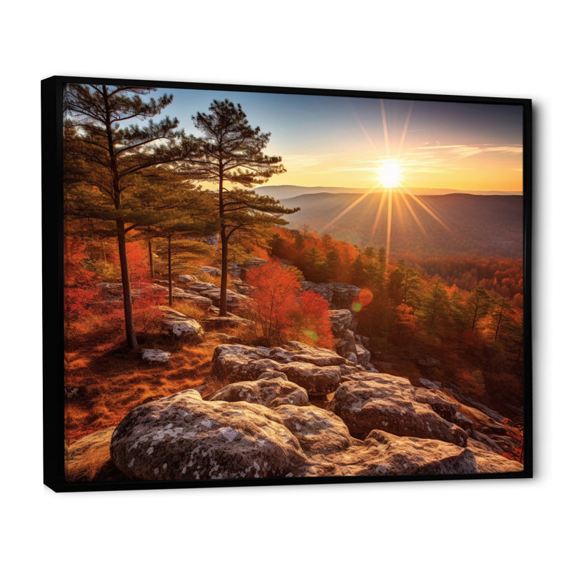 «Serene Beauty Of Cheaha State Park I», reproduction sur toile, Cadre flottant noir, H 24 po x l 32 po x P 1 po