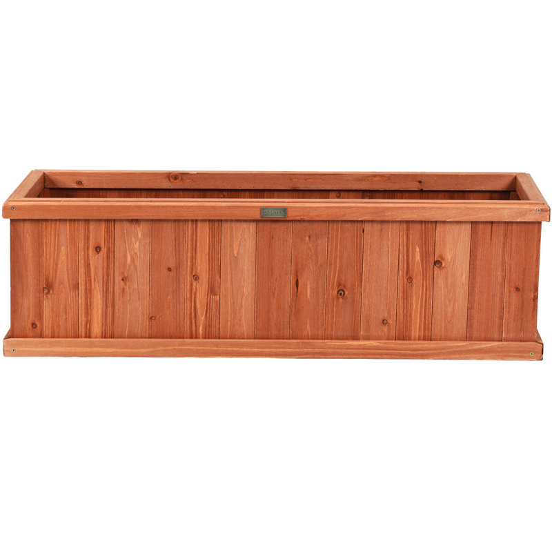 Wood Planter, 30.48cm H x 101.6cm W x 30.48cm D