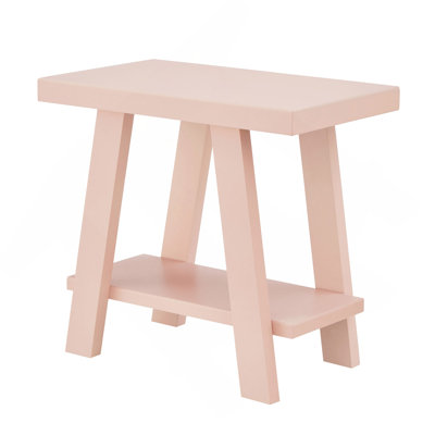Athens Contemporary Wood Shelf Side Table Nightstand With One Shlef