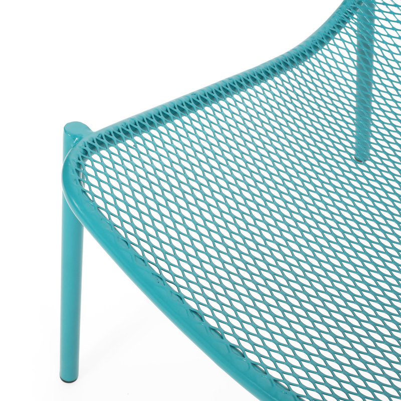 Chaises empilables d'extérieur, maille délicieuse, l 26 po x P 21,83 po, chaises sarcelle, extérieur, couleur