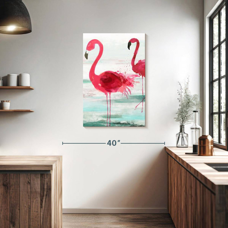 Flamants de la plage, H 36 po x l 24 po
