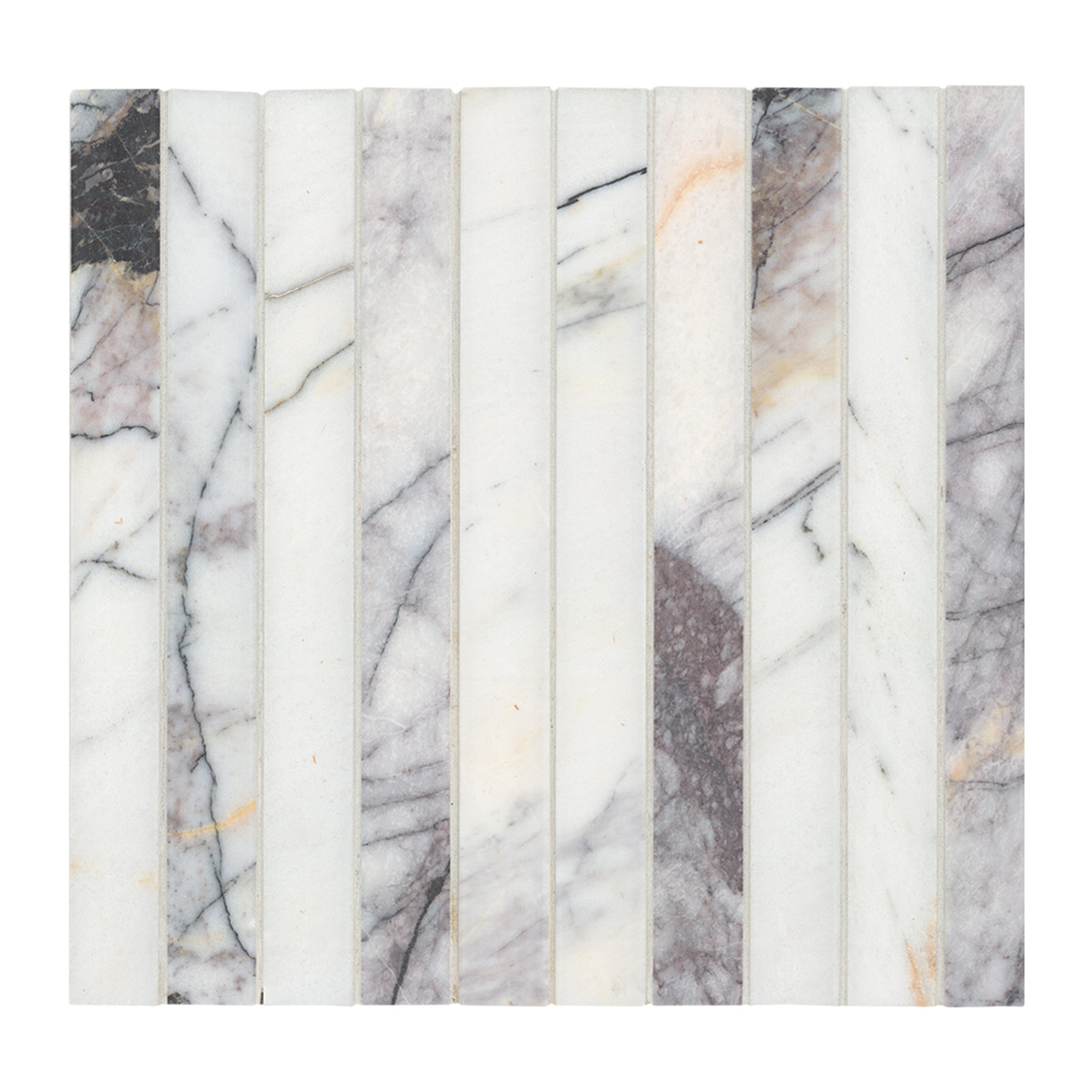 Amethyst Shell 11 in. x 12 in. Honed Marble Mosaic Floor and Wall Tile