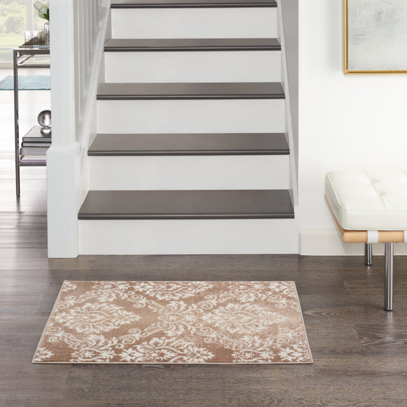 Tapis floral ivoire Rheba, Rectangle 2 pi x 3 pi