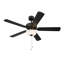Ventilateur de plafond transitionnel intérieur / extérieur noir mat 52 po avec trois ampoules DEL 3000K Gallant II-2023017342-2023017339