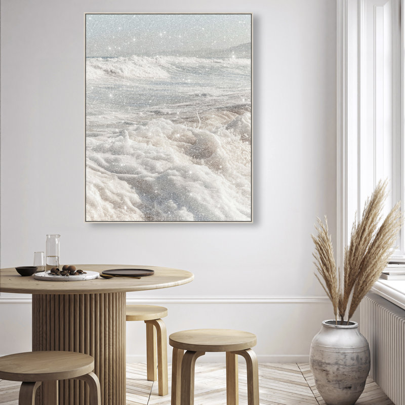 Clouded Shores Print by Oliver Gal, 25"H x 21"W, Silver Floater Frame