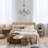 Marcus 6 - Light 31.3"W Large French Country Candle Style Classic / Traditional Wooden Chandelier