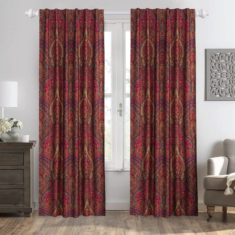 Cotton Semi Sheer Curtain Pair, 52" W x 84" L