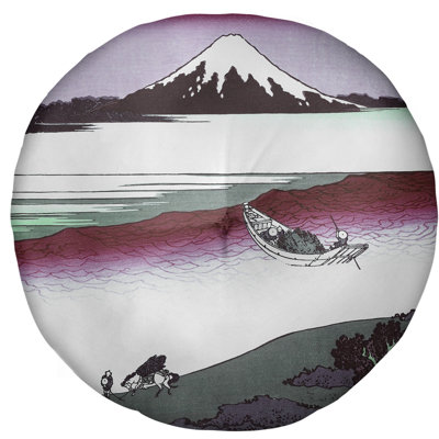 Coussin Katsushika Hokusai Tama River dans la province de Musashi