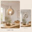 Luminaire suspendu 11,8 po Wabi-Sabi gris avec cordon réglable pour salle à manger, îlot de cuisine et chambre à coucher