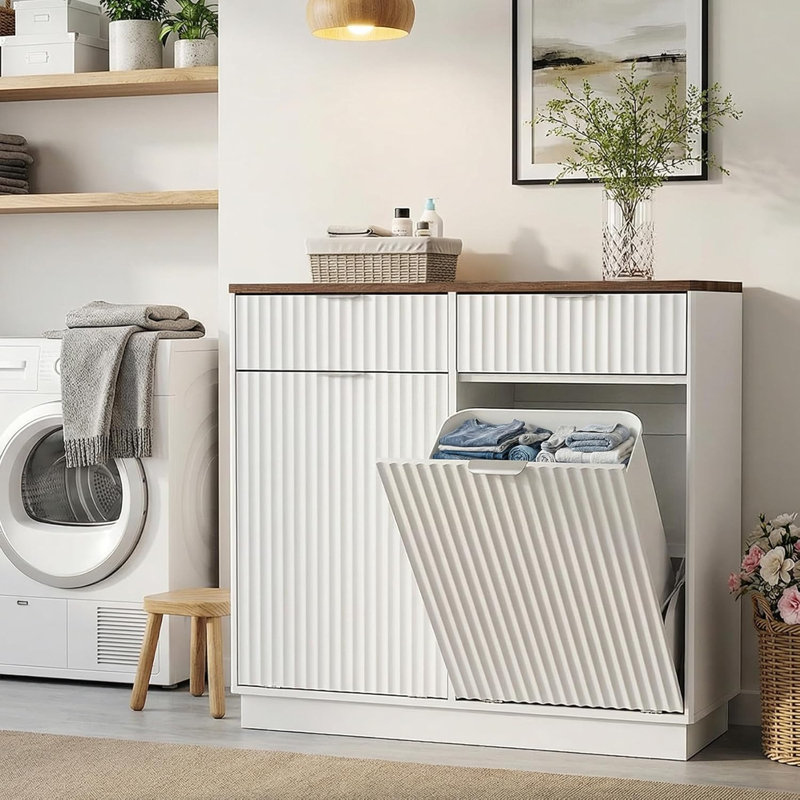 Double Tilt-Out Laundry Hamper Cabinet