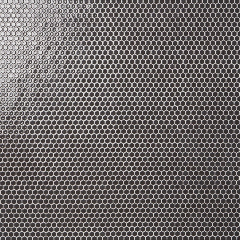 Eden 1" Rimmed Hexagon Polished Porcelain Mosaic Tile, Charcoal