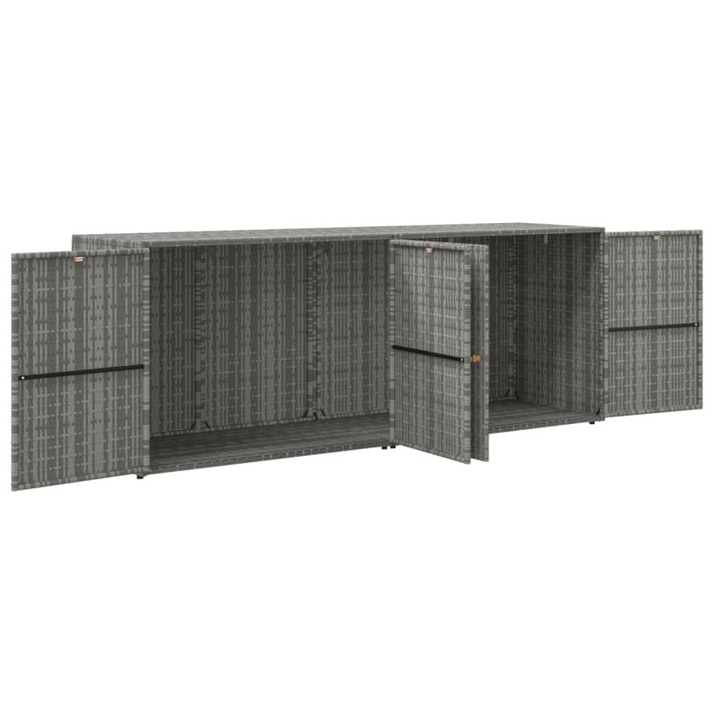 Armoire de rangement de jardin en poly 78 po x 21,9 po x 31,5 po vidaXL, Gris