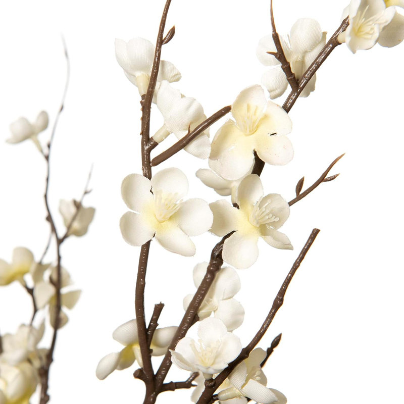 4Pcs Cherry Blossom Branches Artificial Flowers For Spring Summer Indoor Decoration,Faux Long Stem Artificial Flowers For Wedding Home Office Bedroom Party Table Centerpieces Decor