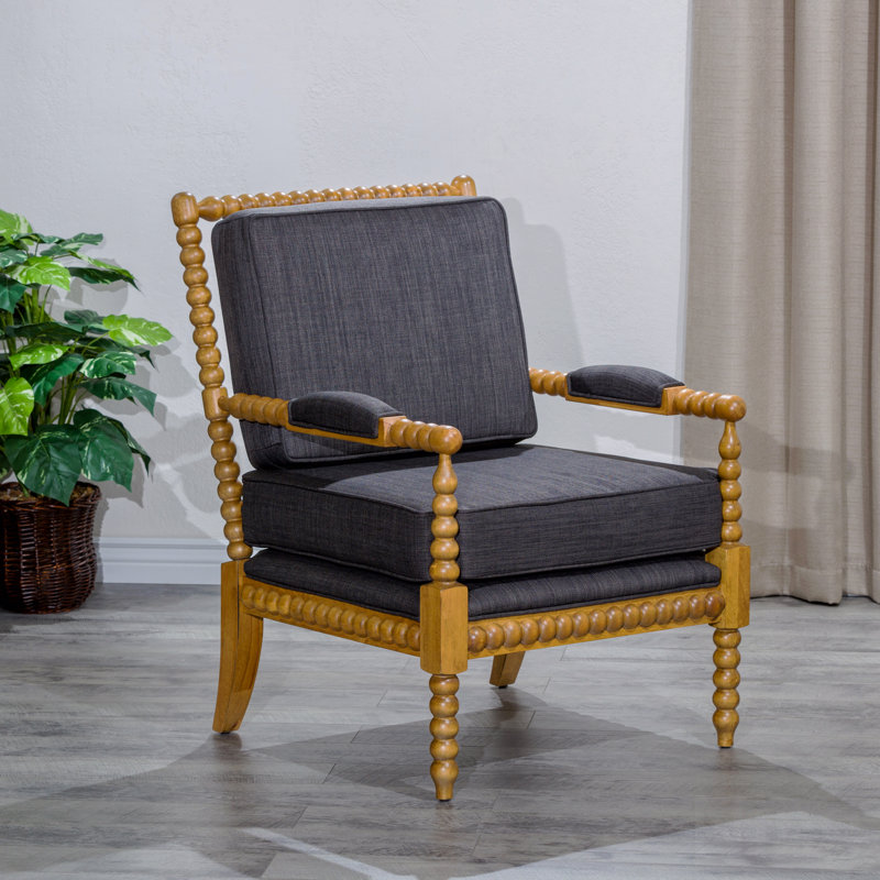 Chaise d'appoint Spindle, chêne vieilli, gris anthracite