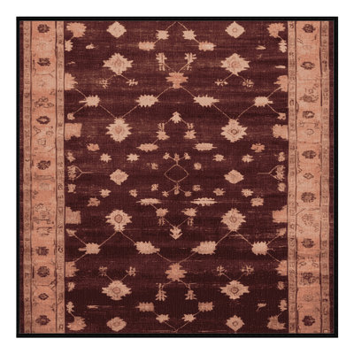 Machine Washable Overdyed Black Area Rug