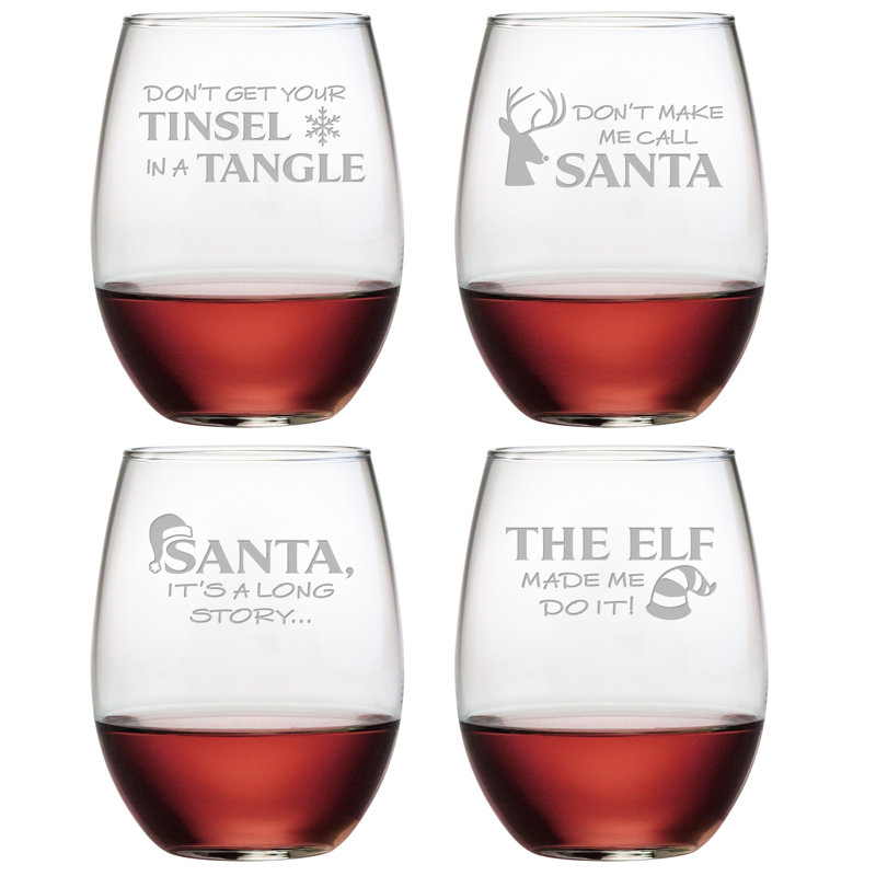Ensemble de verres à vin sans pied 21 oz 4 pièces hijinks