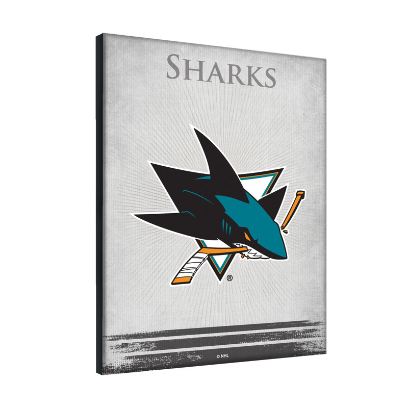 « NHL », impression sur toile, San Jose Sharks, H 15 cm x l 20 cm