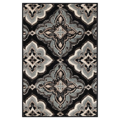 Goshen Geometric Black Area Rug by Superior