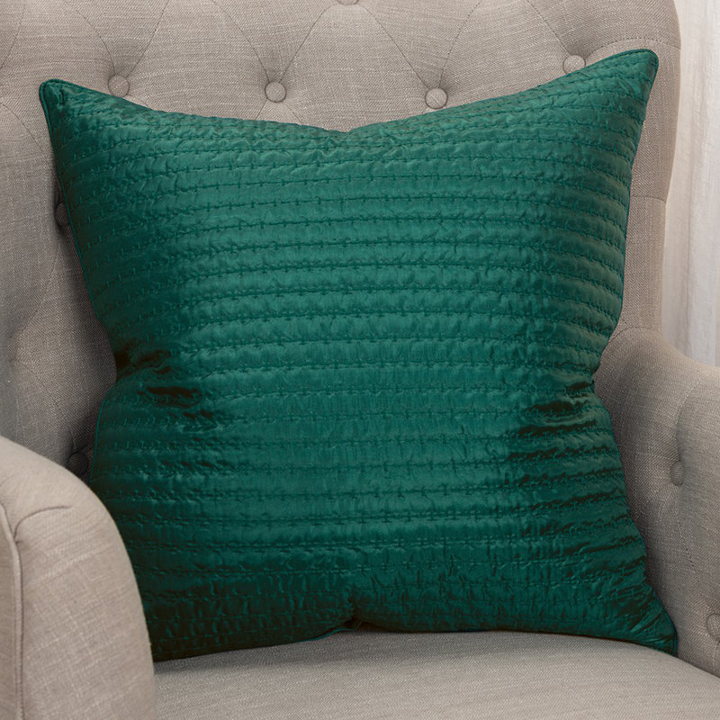 Square Pillow Cover and Insert, Deep Green