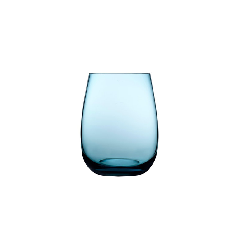 Colored U Crystal Drinking Glass, Petroleum Green