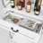 74.8" H White 4 Glass Door Wine Cabinet With LED Lights