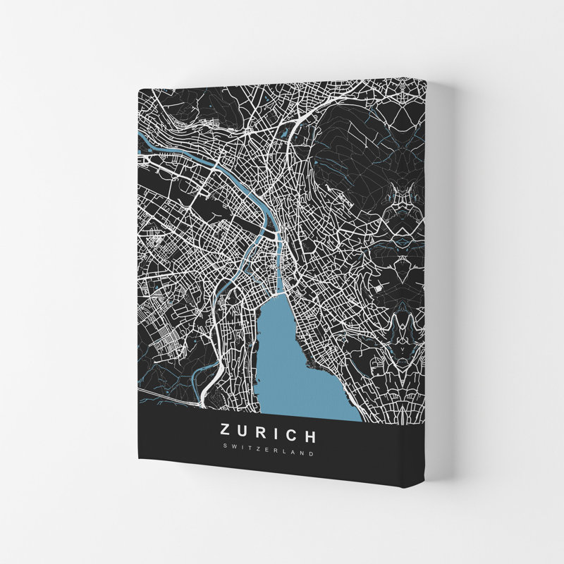Zurich - Print, Wrapped Canvas, 29.7cm H x 21cm W x 4cm D