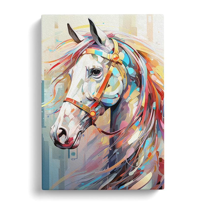 Horse Futurism No.2 - Wrapped Canvas, 60cm H x 40cm W x 3cm D
