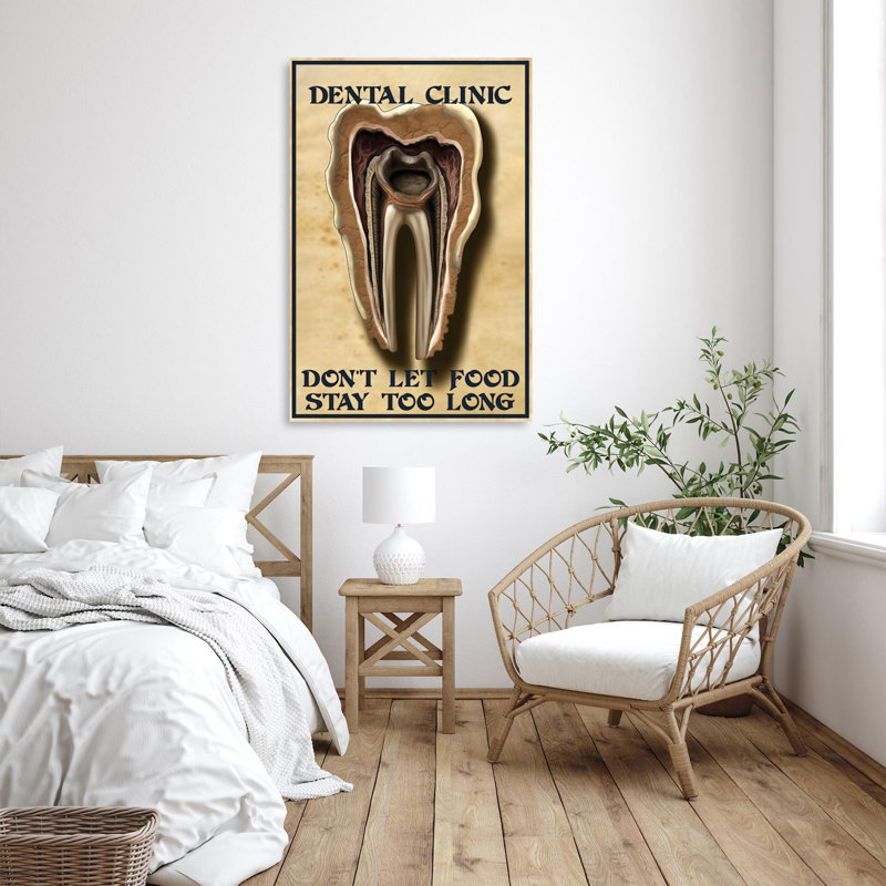 Dentaire 2 sur toile, H 20 po x l 16 po x P 1,25 po