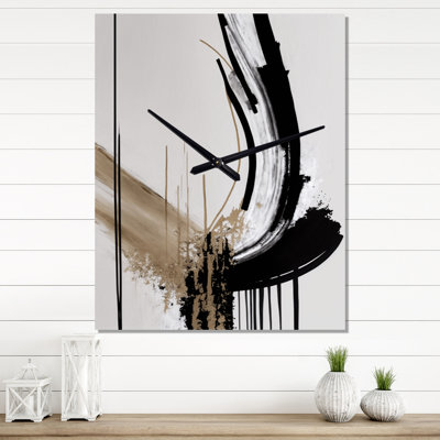 Minimaliste abstrait IV - Horloge murale moderne abstraite