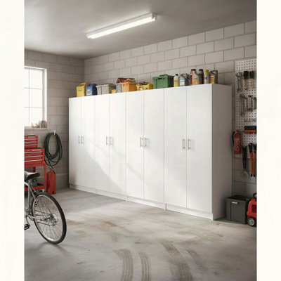 White Multi-Purpose Utility Storage Cabinet (4-Piece Set)