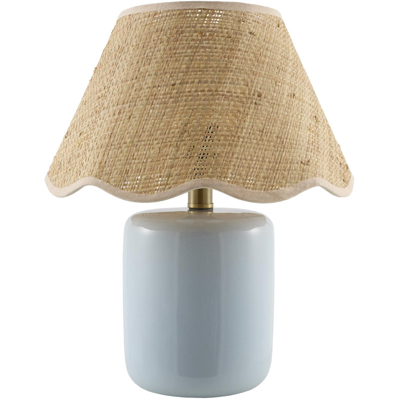 Aashif Table Lamp, Brown, Aqua