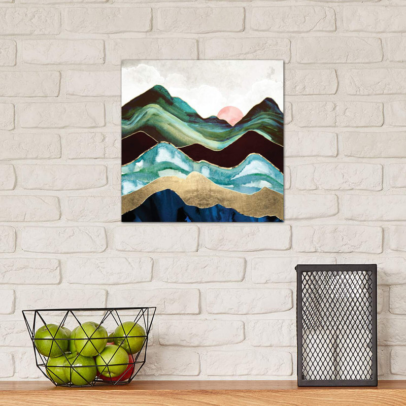Velvet Mountains - imprimé, Toile tendue, H 12 po x l 12 po x P 0,75 po