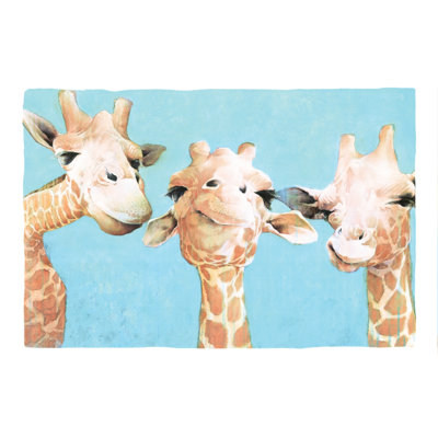 Giraffe Trio - Wrapped Canvas Art Prints