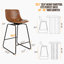 Ensemble de 6 tabourets de bar modernes pivotants de 26 po en cuir synthétique, pour îlot de cuisine, bar Home-129874777