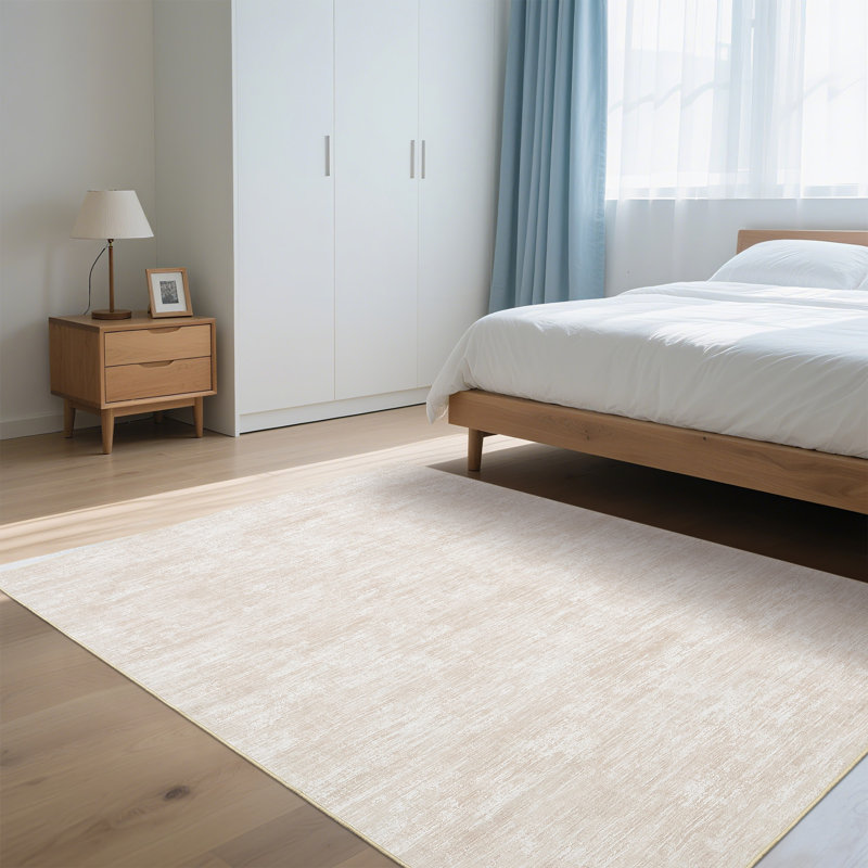 Rectangle Abstract Area Rug, Beige, Rectangle 120 x 170 cm