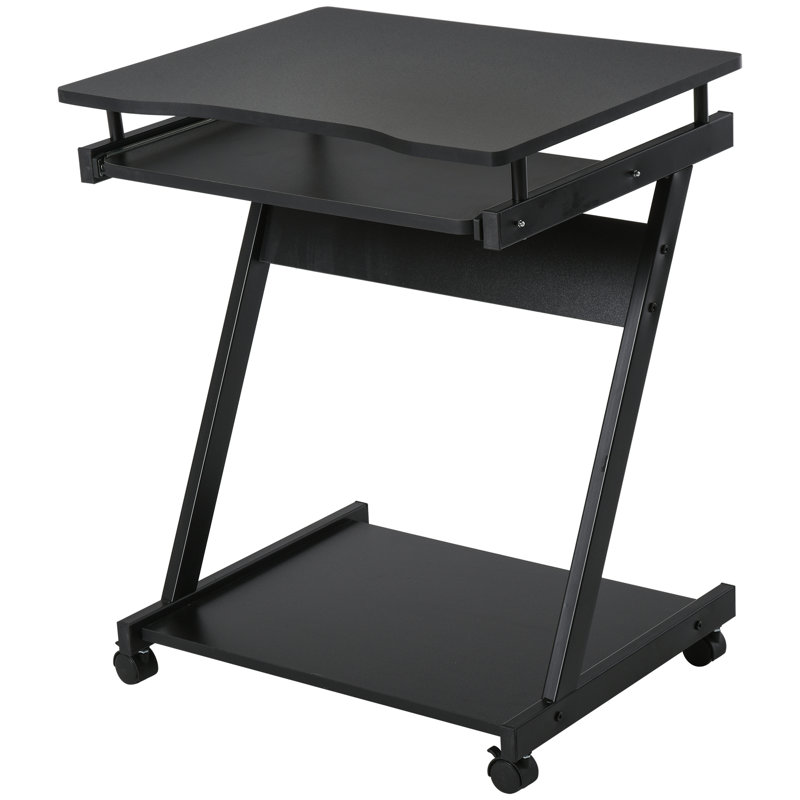 Commercial Use 60Cm W Rectangular Computer Desk, Black
