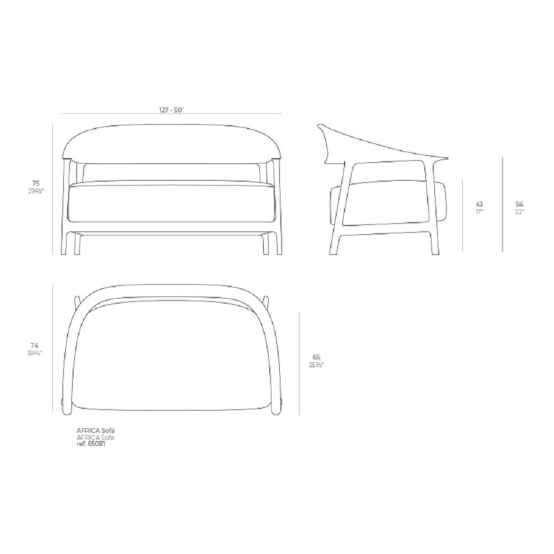Africa Sofa, White, White