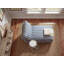 Silver Chain-Link Marble Top Side Table-1355673830