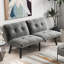 Canapé-lit pliant convertible gris-1824392161