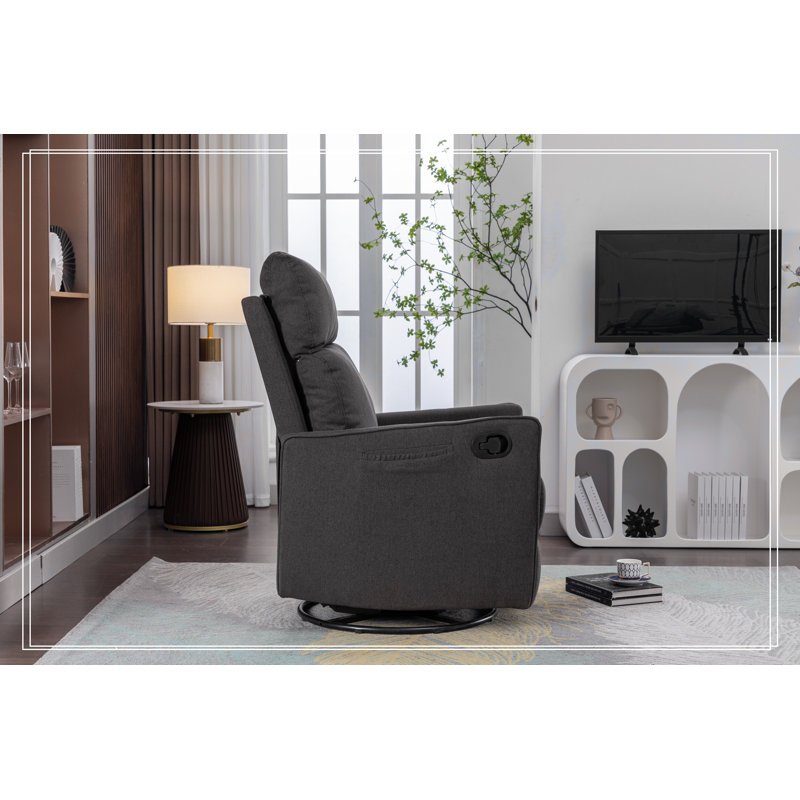 Comfortable Rocking Chair with Adjustable Feature for Relaxation, Dark Grey