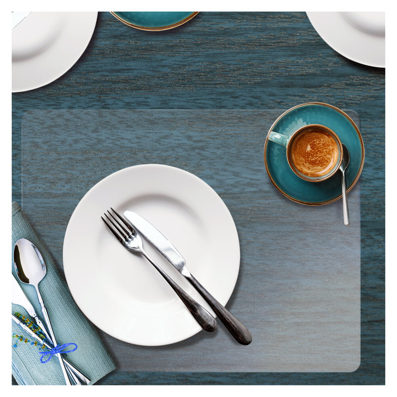 Floortex Hometex Pack of 4 Anti-Microbial Vinyl Rectangular Place Mats - 12" x 18"