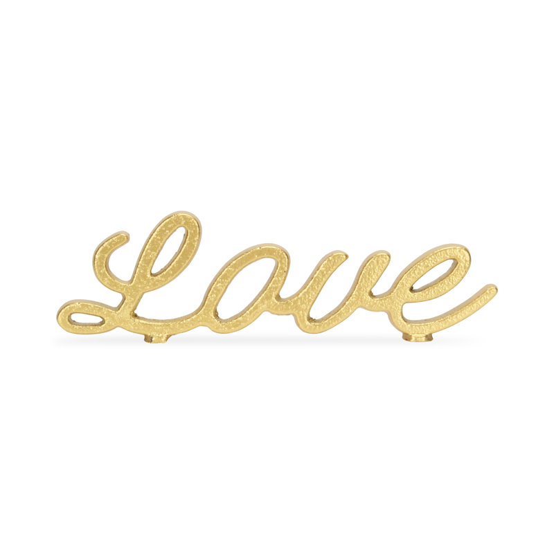 Moncrief Text & Numbers Letter Block, Gold