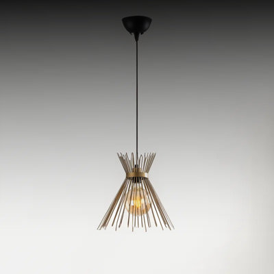 Luminaire suspendu simple en métal à hauteur ajustable