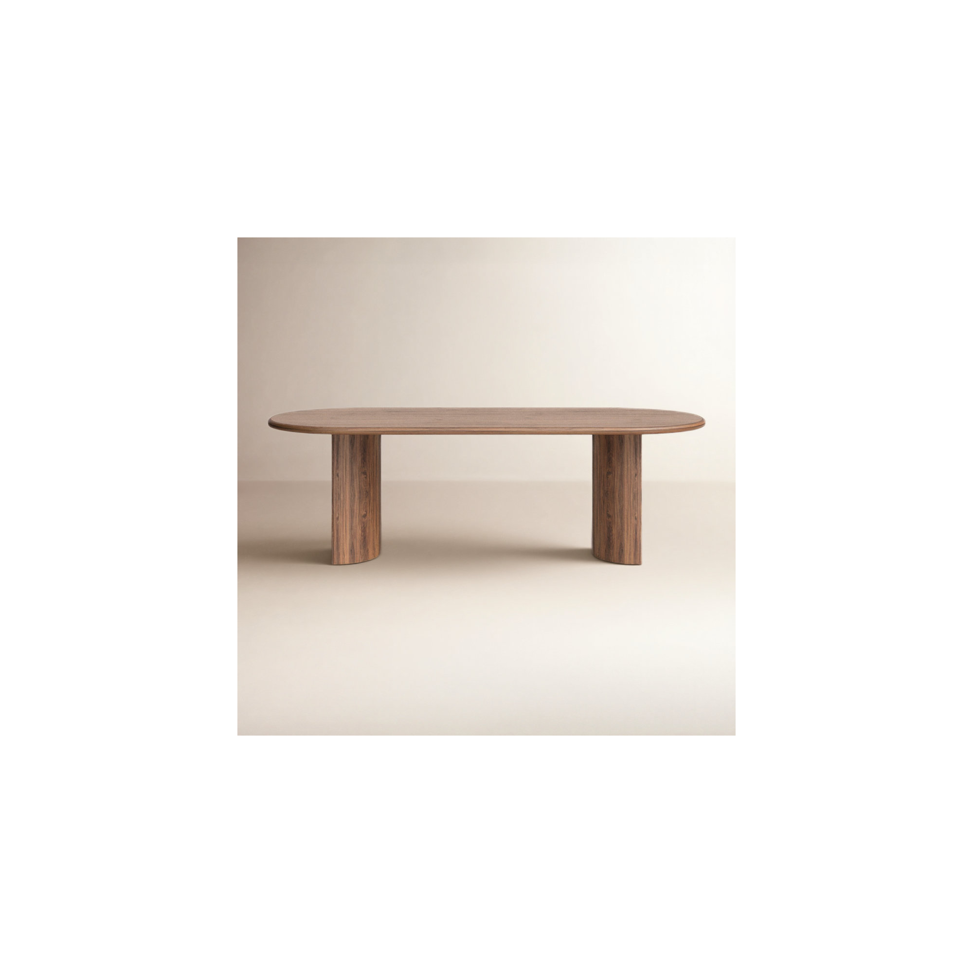 Haiden Oval Dining Table, 30" H x 94" W x 42" D, Seasoned Brown Acacia